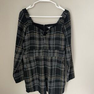 Slate & Willow Black and Metallic Romper Size Medium